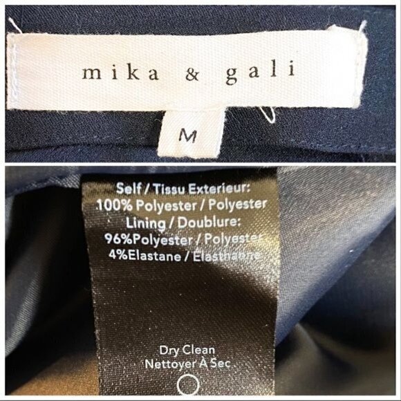 Mika & Gali Navy Blue dress with ruffles, size M - Picture 10 of 11